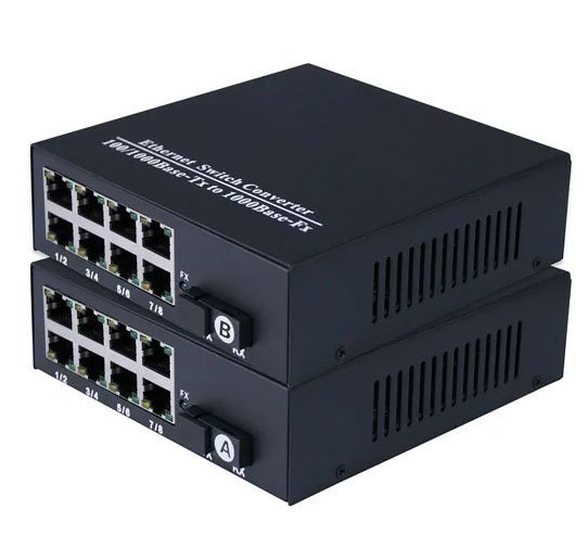 100M 8RJ45 Optical Converter - Image 2