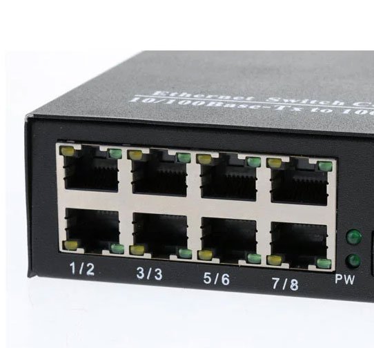 100M 8RJ45 Optical Converter - Image 3