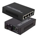 Fast Ethernet To Fiber Media Converter 4 RJ45 Port